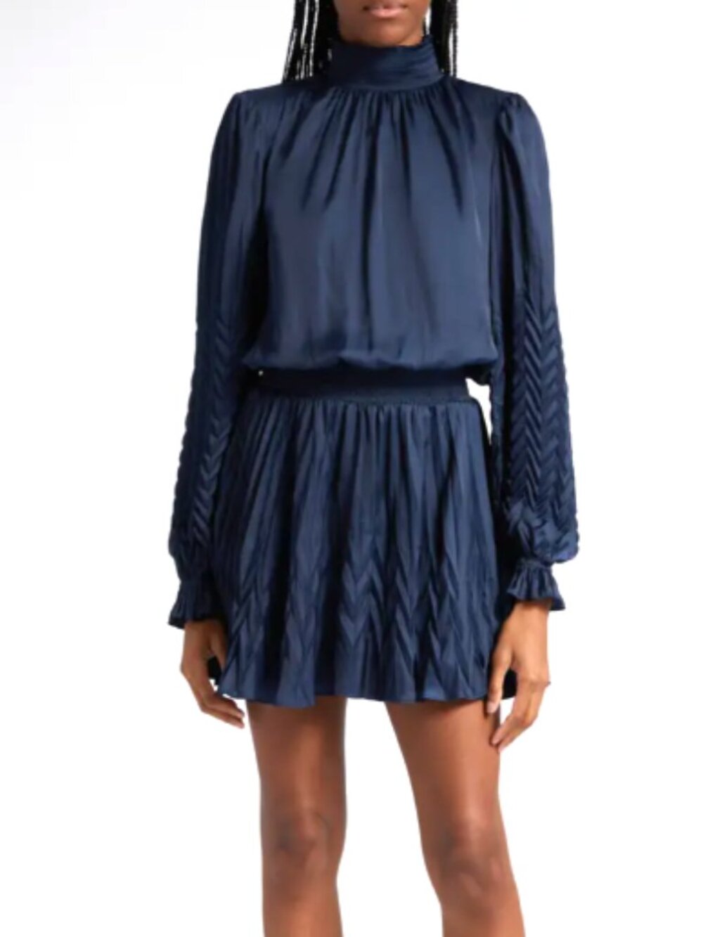 Ramy Brook Sawyer Smocked Mini Dress - Navy